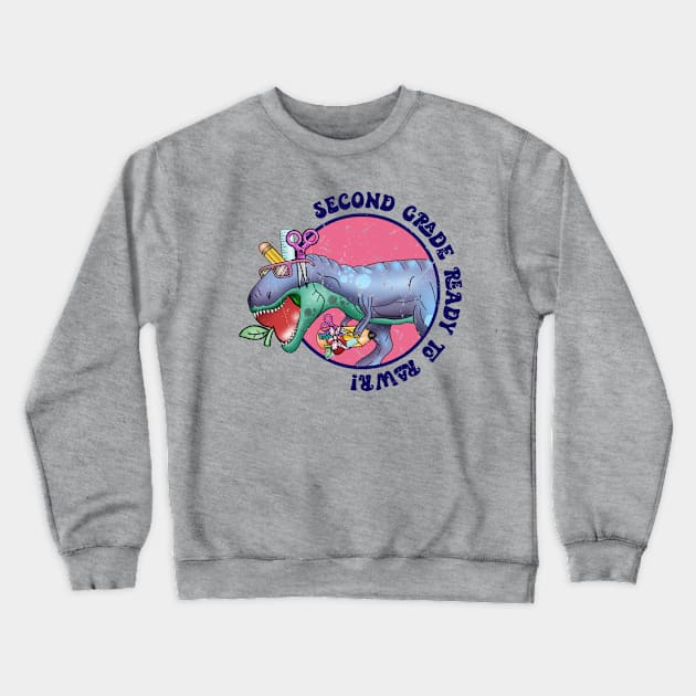 Second grade ready to rawr Crewneck Sweatshirt by Zedeldesign